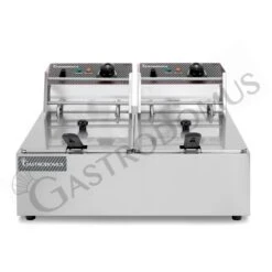 Friggitrice Elettrica Da Banco 2 Vasche Capacità 6+6 LT Potenza 2,5+2,5 KW Monofase