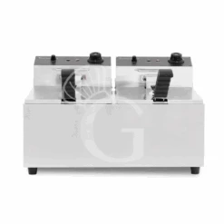 Friggitrice Elettrica Da Banco 2 Vasche 8+8 LT Potenza 2,8+2,8 KW Monofase