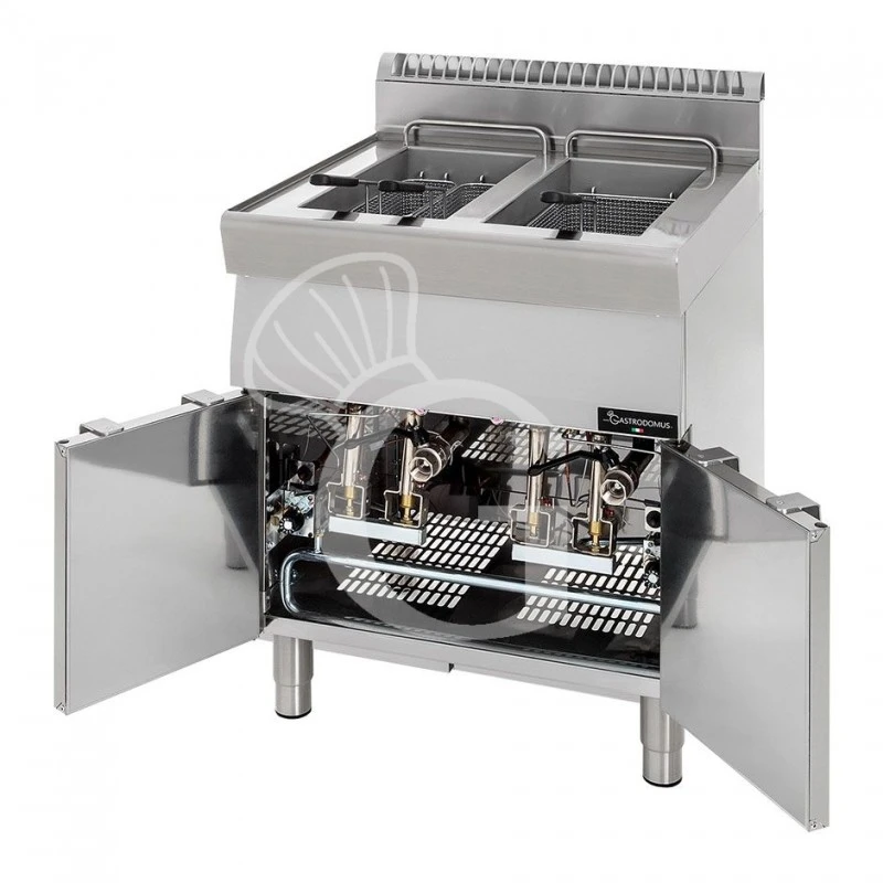 Friggitrice Professionale A Gas Su Armadio Chiuso 2 Vasche 13 LT + 13 LT 22 Kw 4 Friggitrice Professionale A Gas Su Armadio Chiuso 2 Vasche 13 LT + 13 LT 22 Kw - immagine 2