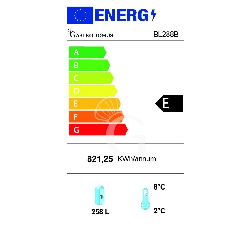Frigo Bibite Ventilato 1 Porta Battente 258 LT 2°C/+8°C Colore Nero 4 Frigo Bibite Ventilato 1 Porta Battente 258 LT 2°C/+8°C Colore Nero - immagine 2