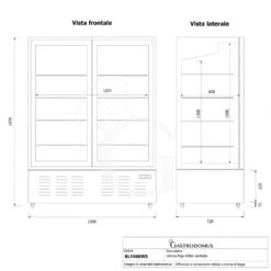 Frigo Bibite Ventilato 2 Porte Scorrevoli 1021 LT 2°C/+8°C Colore Bianco -Vendite GATRODOMUS frigo bibite ventilato 2 porte scorrevoli 1021 lt 2c8c colore bianco 2