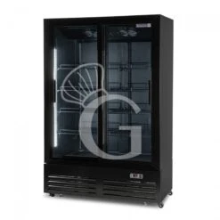 Frigo Bibite Ventilato 2 Porte Scorrevoli 1021 LT 2°C/+8°C Colore Nero -Vendite GATRODOMUS frigo bibite ventilato 2 porte scorrevoli 1021 lt 2c8c colore nero 2