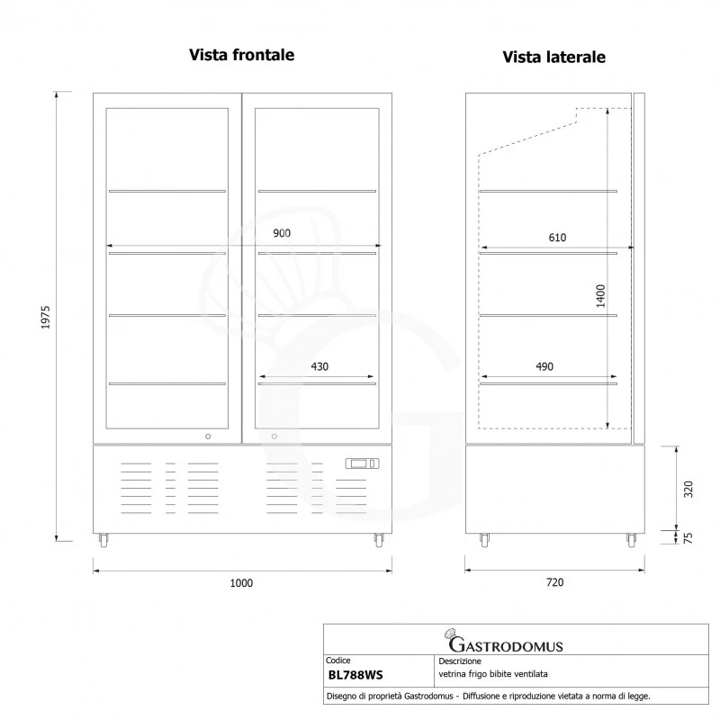Frigo Bibite Ventilato 2 Porte Scorrevoli 751 LT 2°C/+8°C Colore Bianco 14 Frigo Bibite Ventilato 2 Porte Scorrevoli 751 LT 2°C/+8°C Colore Bianco - immagine 12