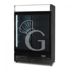 Frigo Bibite Ventilato 2 Porte Scorrevoli Con Canopy 1001 LT 2°C/+8°C Colore Nero -Vendite GATRODOMUS frigo bibite ventilato 2 porte scorrevoli con canopy 1001 lt 2c8c colore nero 3