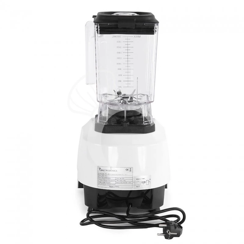 Frullatore Struttura In ABS 1 Bicchiere In Policarbonato 2 LT, 22.000 Rpm, 1,3 KW L 220 X P 230 X H 440 Mm 5 Frullatore Struttura In ABS 1 Bicchiere In Policarbonato 2 LT, 22.000 Rpm, 1,3 KW L 220 X P 230 X H 440 Mm - immagine 3