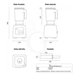 Frullatore Struttura In ABS 1 Bicchiere In Policarbonato 2 LT, 22.000 Rpm, 1,3 KW L 220 X P 230 X H 440 Mm 19 Frullatore Struttura In ABS 1 Bicchiere In Policarbonato 2 LT, 22.000 Rpm, 1,3 KW L 220 X P 230 X H 440 Mm -Vendite GATRODOMUS frullatore struttura in abs 1 bicchiere in policarbonato 2 lt 22000 rpm 13 kw l 220 x p 230 x h 440 mm 8