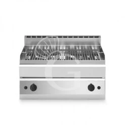 Griglia A Gas E Pietra Lavica Da Banco Con 2 Zone Di Cottura In Acciaio E Profondità 700 Mm