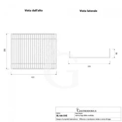 Griglia Dimensioni L 415 Mm X P 335 Mm - Colore Bianco -Vendite GATRODOMUS griglia dimensioni l 415 mm x p 335 mm colore bianco 2