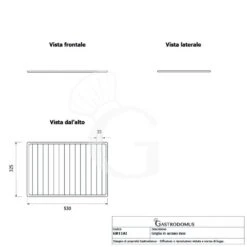 Griglia Inox GN1/1 530 Mm X 325 Mm -Vendite GATRODOMUS griglia inox gn11 mm 530x325 3