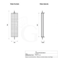 Griglia Inox Piatta Lunghezza 760 Mm -Vendite GATRODOMUS griglia inox piatta lunghezza 76 cm 1
