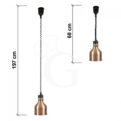 Lampada Riscaldante Color Rame Diametro 175 Mm Luce Bianca 8 Lampada Riscaldante Color Rame Diametro 175 Mm Luce Bianca -Vendite GATRODOMUS lampada riscaldante color rame diametro 175 mm luce bianca 1