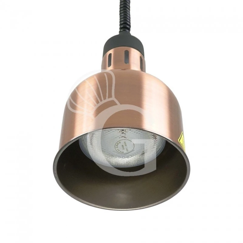 Lampada Riscaldante Color Rame Diametro 175 Mm Luce Bianca 5 Lampada Riscaldante Color Rame Diametro 175 Mm Luce Bianca - immagine 3