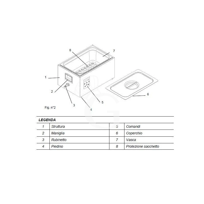 Macchina Per Cottura A Bassa Temperatura,vasca GN 1/1,termostato Integrato,5programmi Di Cottura,L565xP360xH300mm, 1700 W 5 Macchina Per Cottura A Bassa Temperatura,vasca GN 1/1,termostato Integrato,5programmi Di Cottura,L565xP360xH300mm, 1700 W - immagine 3