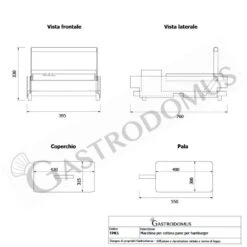 Macchina Per Cottura Pane Per Hamburger L 395 Mm X P 760 Mm X H 330 Mm 2,4 KW -Vendite GATRODOMUS macchina per cottura pane per hamburger 6