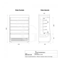 Murale Espositivo Ventilato Mirco Con Tenda Notte, Temperatura +1°/+10°C, L 1020 Mm -Vendite GATRODOMUS mircosp lunghezza 1020 mm 7