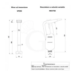 Mixer Ad Immersione Con Mescolatore 550mm, Velocità Variabile 8000/20000 Rpm, 0,75 KW 14 Mixer Ad Immersione Con Mescolatore 550mm, Velocità Variabile 8000/20000 Rpm, 0,75 KW -Vendite GATRODOMUS mixer ad immersione con mescolatore 550mm velocita variabile 800020000 rpm 075 kw 5