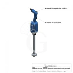 Mixer Ad Immersione Con Mescolatore Velocità Variabile 220 W - 2500 / 5000 Rpm -Vendite GATRODOMUS mixer ad immersione con velocita variabile 220 w 2500 5000 rpm 6