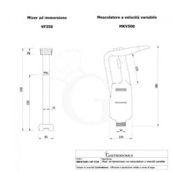 Mixer Ad Immersione Con Mescolatore Velocità Variabile 500 W - 2000/14000 Rpm -Vendite GATRODOMUS mixer ad immersione con velocita variabile 350 w 200013000 rpm 12