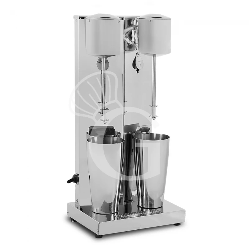 Mixer Frappè 2 Bicchieri In Acciaio Inox 0,18 KW + 0,18 KW, 15.000 Rpm, L 230 Mm X P 190 Mm X H 500 Mm 4 Mixer Frappè 2 Bicchieri In Acciaio Inox 0,18 KW + 0,18 KW, 15.000 Rpm, L 230 Mm X P 190 Mm X H 500 Mm - immagine 2