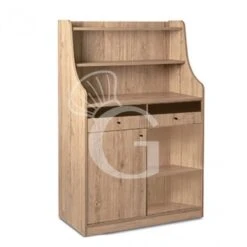 Mobile Di Servizio Alto Doppio Composto Da 1 Anta, 1 Vano E 2 Cassetti Portaposate - L 940 Mm X P 480 Mm X H 1450 Mm