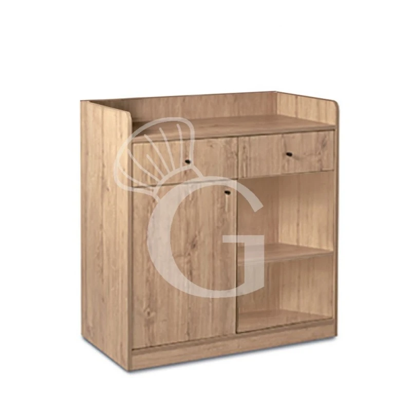 Mobile Di Servizio Composto Da 1 Anta, 2 Cassetti E 1vano A Giorno - L 940 Mm X P 480 Mm X H 980 Mm 3 Mobile Di Servizio Composto Da 1 Anta, 2 Cassetti E 1vano A Giorno - L 940 Mm X P 480 Mm X H 980 Mm