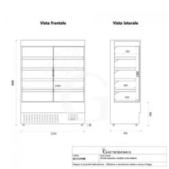 Murale Espositivo Ventilato Bianco Con Porte Battenti, Temperatura -1°C/+7°C E L 1520 Mm -Vendite GATRODOMUS murale espositivo ventilato bianco con porte battenti temperatura 1c7c e l 1520 mm 8