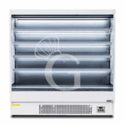 Murale Espositivo Ventilato Bianco Con Tenda Notte, Temperatura -1°C/+7°C E Lunghezza 1920 Mm