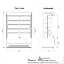 Murale Espositivo Ventilato Ettore Con Porte Scorrevoli Temperatura +1°/+10°C L 1630 Mm 13 Murale Espositivo Ventilato Ettore Con Porte Scorrevoli Temperatura +1°/+10°C L 1630 Mm -Vendite GATRODOMUS murale espositivo ventilato ettore con porte scorrevoli temperatura 110c lunghezza 1630 mm 5