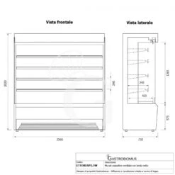 Murale Espositivo Ventilato Ettore Con Tenda Notte Temperatura +1°/+10°C L 2560 Mm 15 Murale Espositivo Ventilato Ettore Con Tenda Notte Temperatura +1°/+10°C L 2560 Mm -Vendite GATRODOMUS murale espositivo ventilato ettore con tenda notte temperatura 110c lunghezza 2560 mm 6