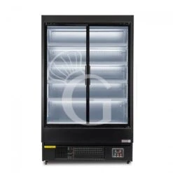 Murale Espositivo Ventilato Nero Con Porte Battenti, Temperatura -1°C/+7°C E L 1050 Mm