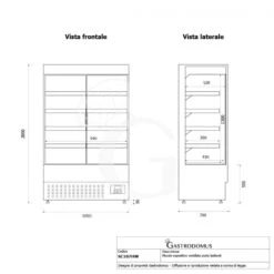 Murale Espositivo Ventilato Nero Con Porte Battenti, Temperatura -1°C/+7°C E L 1050 Mm -Vendite GATRODOMUS murale espositivo ventilato nero con porte battenti temperatura 1c7c e l 1050 mm 6