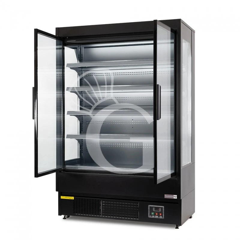 Murale Espositivo Ventilato Nero Con Porte Battenti, Temperatura -1°C/+7°C E L 1520 Mm 5 Murale Espositivo Ventilato Nero Con Porte Battenti, Temperatura -1°C/+7°C E L 1520 Mm - immagine 3