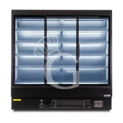 Murale Espositivo Ventilato Nero Con Porte Battenti, Temperatura -1°C/+7°C E L 1920mm