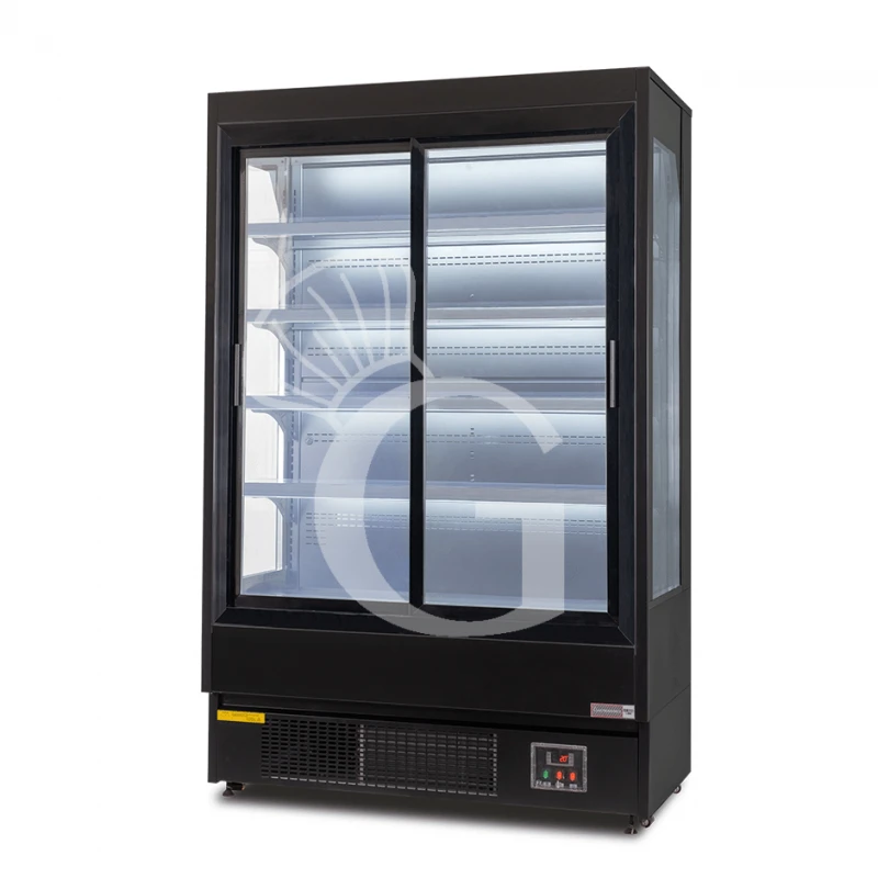 Murale Espositivo Ventilato Nero Con Porte Scorrevoli, Temperatura -1°C/+7°C E L 1050 Mm 4 Murale Espositivo Ventilato Nero Con Porte Scorrevoli, Temperatura -1°C/+7°C E L 1050 Mm - immagine 3