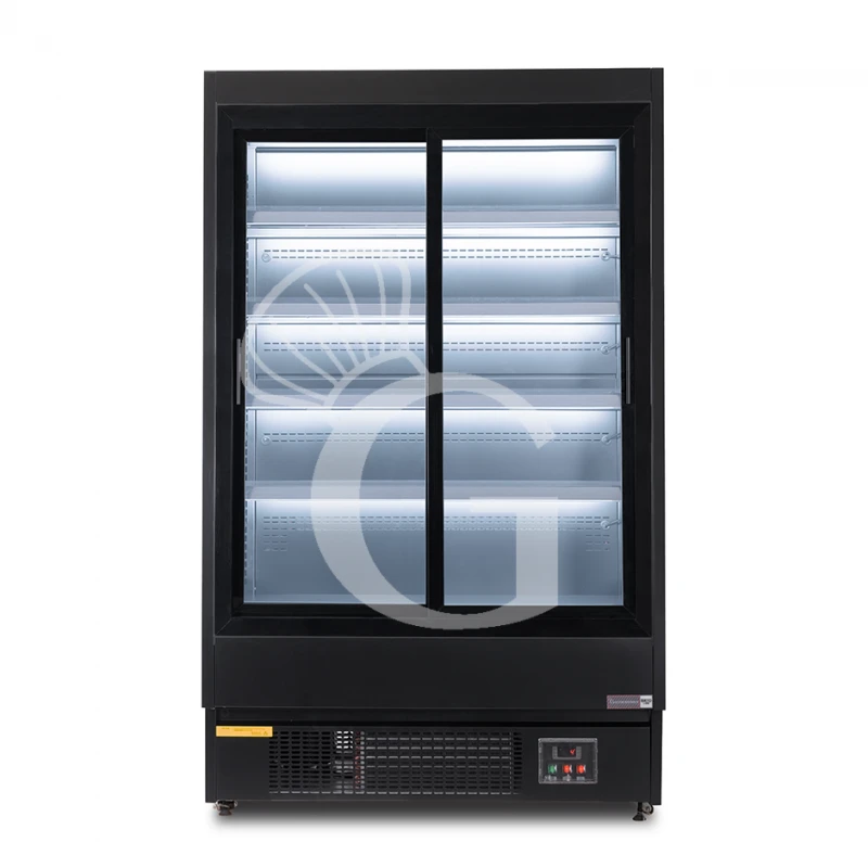 Murale Espositivo Ventilato Nero Con Porte Scorrevoli, Temperatura -1°C/+7°C E L 1050 Mm 2 Murale Espositivo Ventilato Nero Con Porte Scorrevoli, Temperatura -1°C/+7°C E L 1050 Mm