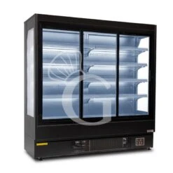 Murale Espositivo Ventilato Nero Con Porte Scorrevoli, Temperatura -1°C/+7°C E L 1920mm -Vendite GATRODOMUS murale espositivo ventilato nero con porte scorrevoli temperatura 1c7c e l 1920mm 2