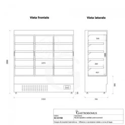 Murale Espositivo Ventilato Nero Con Porte Scorrevoli, Temperatura -1°C/+7°C E L 1920mm -Vendite GATRODOMUS murale espositivo ventilato nero con porte scorrevoli temperatura 1c7c e l 1920mm 4