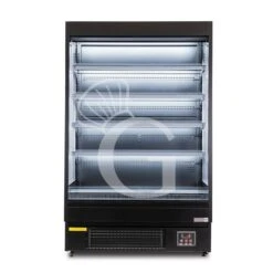 Murale Espositivo Ventilato Nero Con Tenda Notte, Temperatura -1°C/+7°C E Lunghezza 1050 Mm