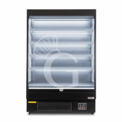 Murale Espositivo Ventilato Nero Con Tenda Notte, Temperatura -1°C/+7°C E Lunghezza 1315 Mm