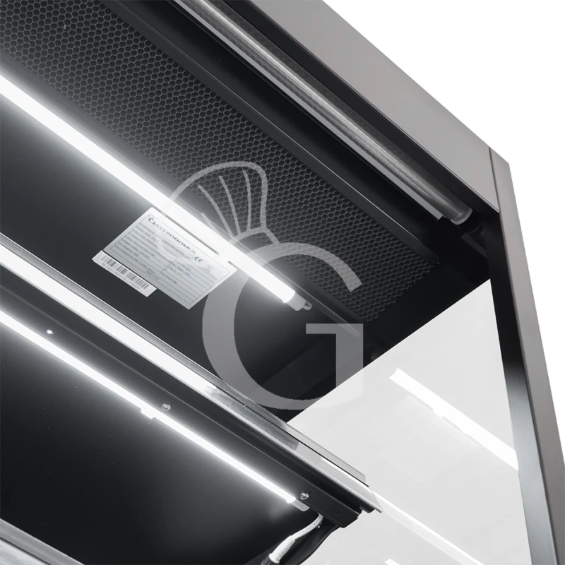 Murale Espositivo Ventilato Nero Con Tenda Notte, Temperatura -1°C/+7°C E Lunghezza 1315 Mm 9 Murale Espositivo Ventilato Nero Con Tenda Notte, Temperatura -1°C/+7°C E Lunghezza 1315 Mm - immagine 7