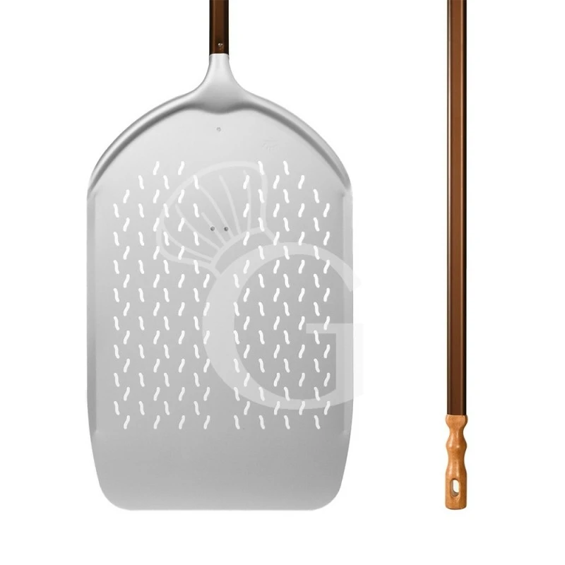 Pala Per Pizza Al Metro In Alluminio Con Manico Rinforzato 330 Mm X 600 Mm H 1700 Mm 4 Pala Per Pizza Al Metro In Alluminio Con Manico Rinforzato 330 Mm X 600 Mm H 1700 Mm - immagine 2