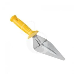 Paletta Triangolare Per Pizza In Inox Con Lama Di Dimensioni 100 X 150 Mm