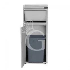 Pattumiera Armadiata Svuota Vassoi 60 LT L 500 Mm X P 530 Mm X H 1225 Mm -Vendite GATRODOMUS pattumiera armadiata svuota vassoi in acciaio l 500 mm x p 530 mm x h 1200 mm 1