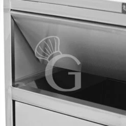 Pattumiera Armadiata Svuota Vassoi 60 LT L 500 Mm X P 530 Mm X H 1225 Mm -Vendite GATRODOMUS pattumiera armadiata svuota vassoi in acciaio l 500 mm x p 530 mm x h 1200 mm 3