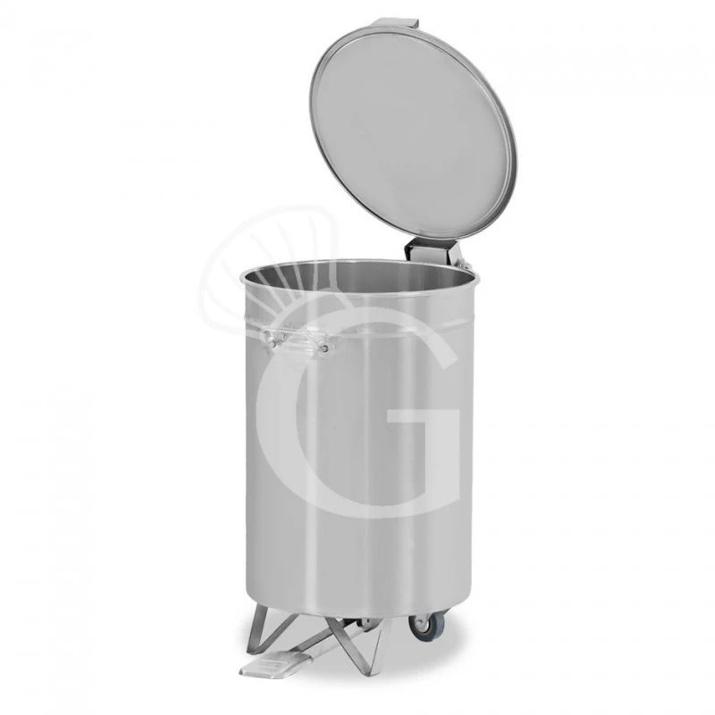 Pattumiera Tonda Diametro 390 Mm In Acciaio Inox Con Coperchio Apertura Tramite Pedale 50 LT 4 Pattumiera Tonda Diametro 390 Mm In Acciaio Inox Con Coperchio Apertura Tramite Pedale 50 LT - immagine 2