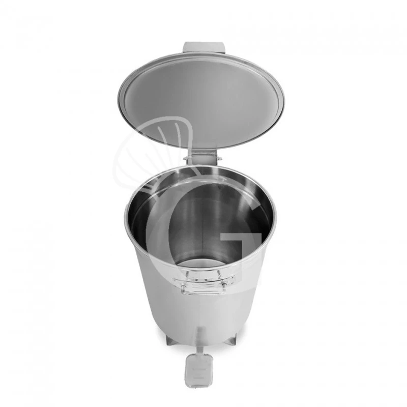 Pattumiera Tonda Diametro 390 Mm In Acciaio Inox Con Coperchio Apertura Tramite Pedale 50 LT 5 Pattumiera Tonda Diametro 390 Mm In Acciaio Inox Con Coperchio Apertura Tramite Pedale 50 LT - immagine 3