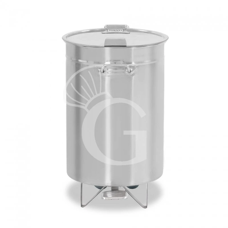 Pattumiera Tonda Diametro 390 Mm In Acciaio Inox Con Coperchio Apertura Tramite Pedale 50 LT 3 Pattumiera Tonda Diametro 390 Mm In Acciaio Inox Con Coperchio Apertura Tramite Pedale 50 LT