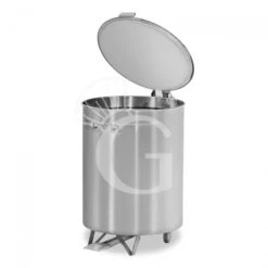 Pattumiera Tonda Diametro 475 Mm In Acciaio Inox Apertura Tramite Pedale 100 LT -Vendite GATRODOMUS pattumiera tonda diametro 45 in acciaio inox 100 lt apertura tramite pedale 1