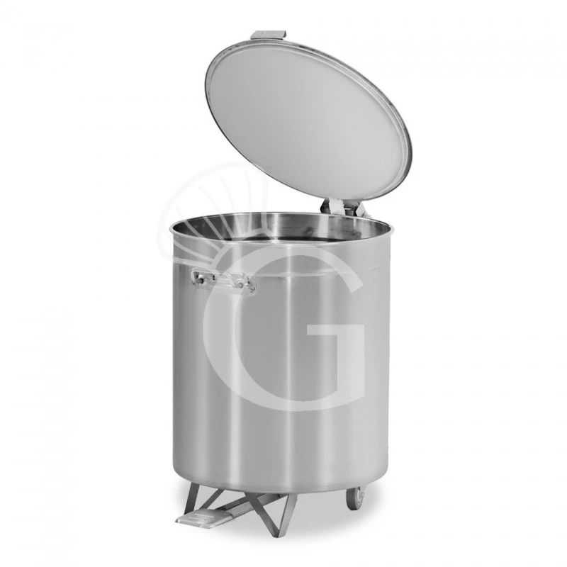 Pattumiera Tonda In Acciaio Inox Diametro 475 Mm 75 LT 4 Pattumiera Tonda In Acciaio Inox Diametro 475 Mm 75 LT - immagine 2