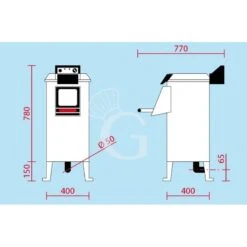 Pelapatate Da Pavimento Con Abrasivo Laterale, Trifase, Capacità 18 Kg, Produzione 220 Kg/h 12 Pelapatate Da Pavimento Con Abrasivo Laterale, Trifase, Capacità 18 Kg, Produzione 220 Kg/h -Vendite GATRODOMUS pelapatate da pavimento con abrasivo laterale trifase capacita 18 kg produzione 220 kgh 2